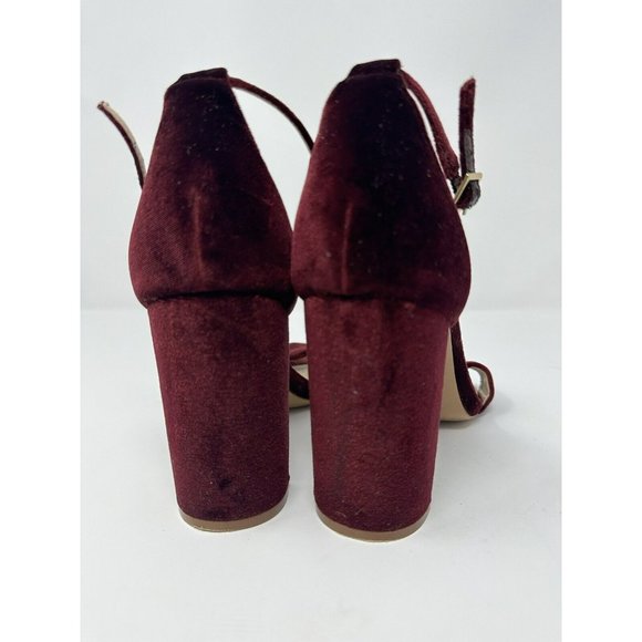 Vince Camuto Malissa Velvet Ankle Strap Blocked Heel Size 10 - Picture 4 of 6